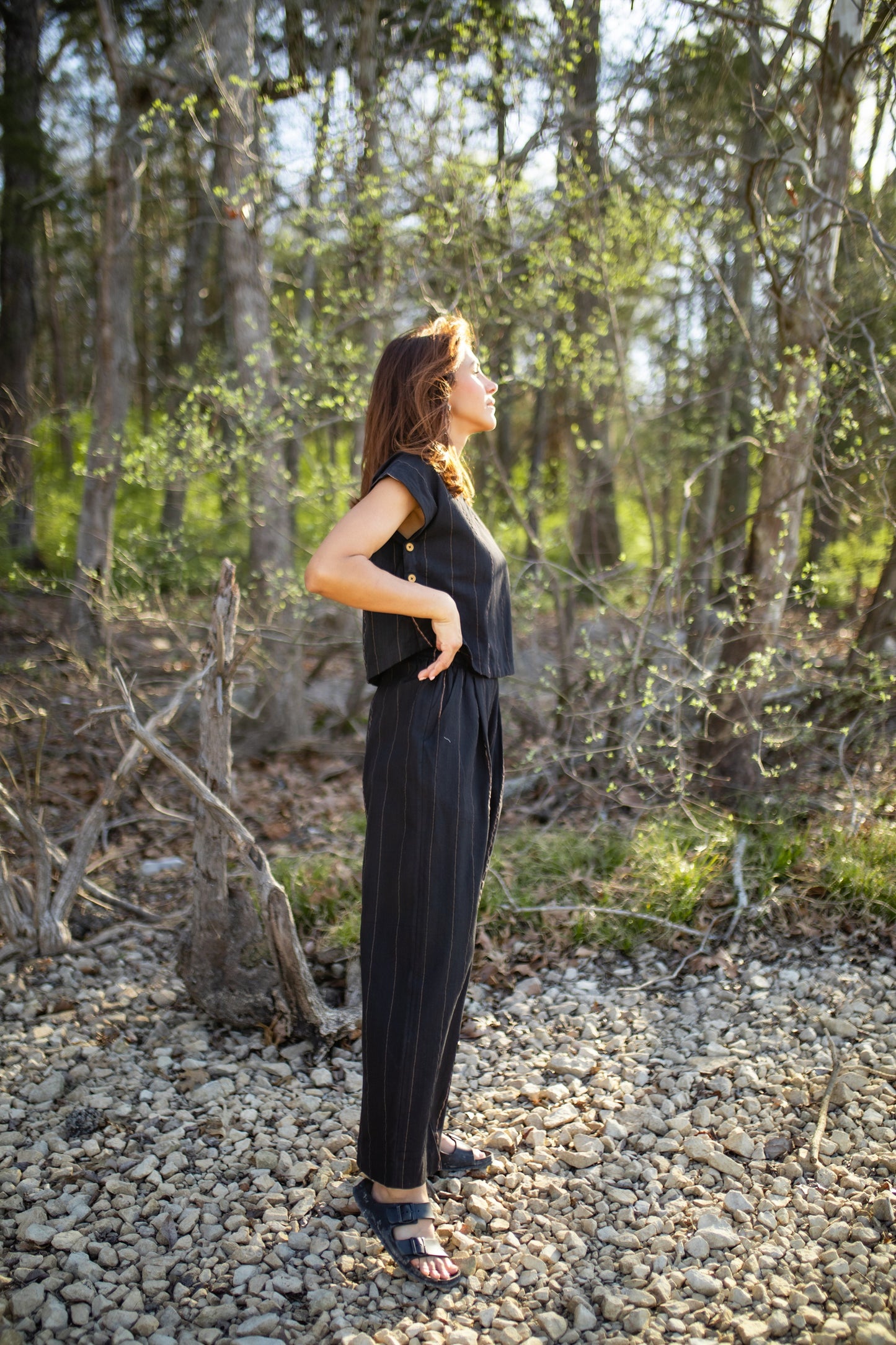 Katie Handwoven Cotton Set in Black