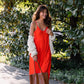 Faro Dress in Recycled Blood Orange Linen