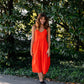 Faro Dress in Recycled Blood Orange Linen