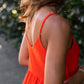 Faro Dress in Recycled Blood Orange Linen