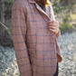 Julie Wool Blazer in Red and Brown Plaid Made to Order