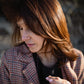 Julie Wool Blazer in Red and Brown Plaid Made to Order