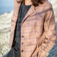 Julie Wool Blazer in Red and Brown Plaid Made to Order