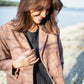 Julie Wool Blazer in Red and Brown Plaid Made to Order