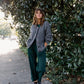 Quinn Wool Cardigan in Slate Made to Order