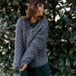 Quinn Wool Cardigan in Slate Made to Order