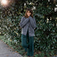 Quinn Wool Cardigan in Slate Made to Order
