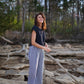 Katie Handwoven Cotton Set in Black and White Gingham