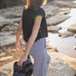 Katie Handwoven Cotton Set in Black and White Gingham