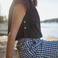 Katie Handwoven Cotton Set in Black and White Gingham