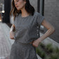 Katie Handwoven Cotton Set in Black and White Gingham Made to Order