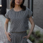 Katie Handwoven Cotton Set in Black and White Gingham Made to Order