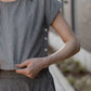 Katie Handwoven Cotton Set in Black and White Gingham Made to Order