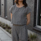 Katie Handwoven Cotton Set in Black and White Gingham Made to Order