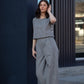 Katie Handwoven Cotton Set in Black and White Gingham Made to Order