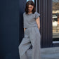 Katie Handwoven Cotton Set in Black and White Gingham Made to Order