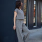 Katie Handwoven Cotton Set in Black and White Gingham Made to Order