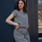 Katie Handwoven Cotton Set in Black and White Gingham Made to Order
