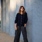 Quinn Wool Cardigan in Navy Made to Order