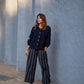 Quinn Wool Cardigan in Navy Made to Order