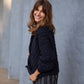 Quinn Wool Cardigan in Navy Made to Order