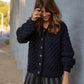 Quinn Wool Cardigan in Navy Made to Order
