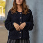 Quinn Wool Cardigan in Navy Made to Order
