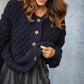 Quinn Wool Cardigan in Navy Made to Order