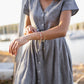 June Dress in Terracotta Linen
