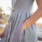 June Dress in Terracotta Linen