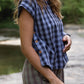 Katie Handwoven Cotton Pants in Mauve Gingham Made to Order