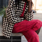 Portuguese Wool Pieper Coat in Mint Vintage Print Made to Order