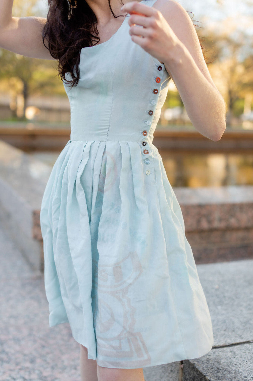 Lucy Recycled Flour Sack Dress