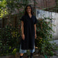 Paula Handwoven Cotton Tunic Dress in Teal Plaid Made to Order