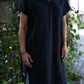 Paula Handwoven Cotton Tunic Dress in Teal Plaid Made to Order