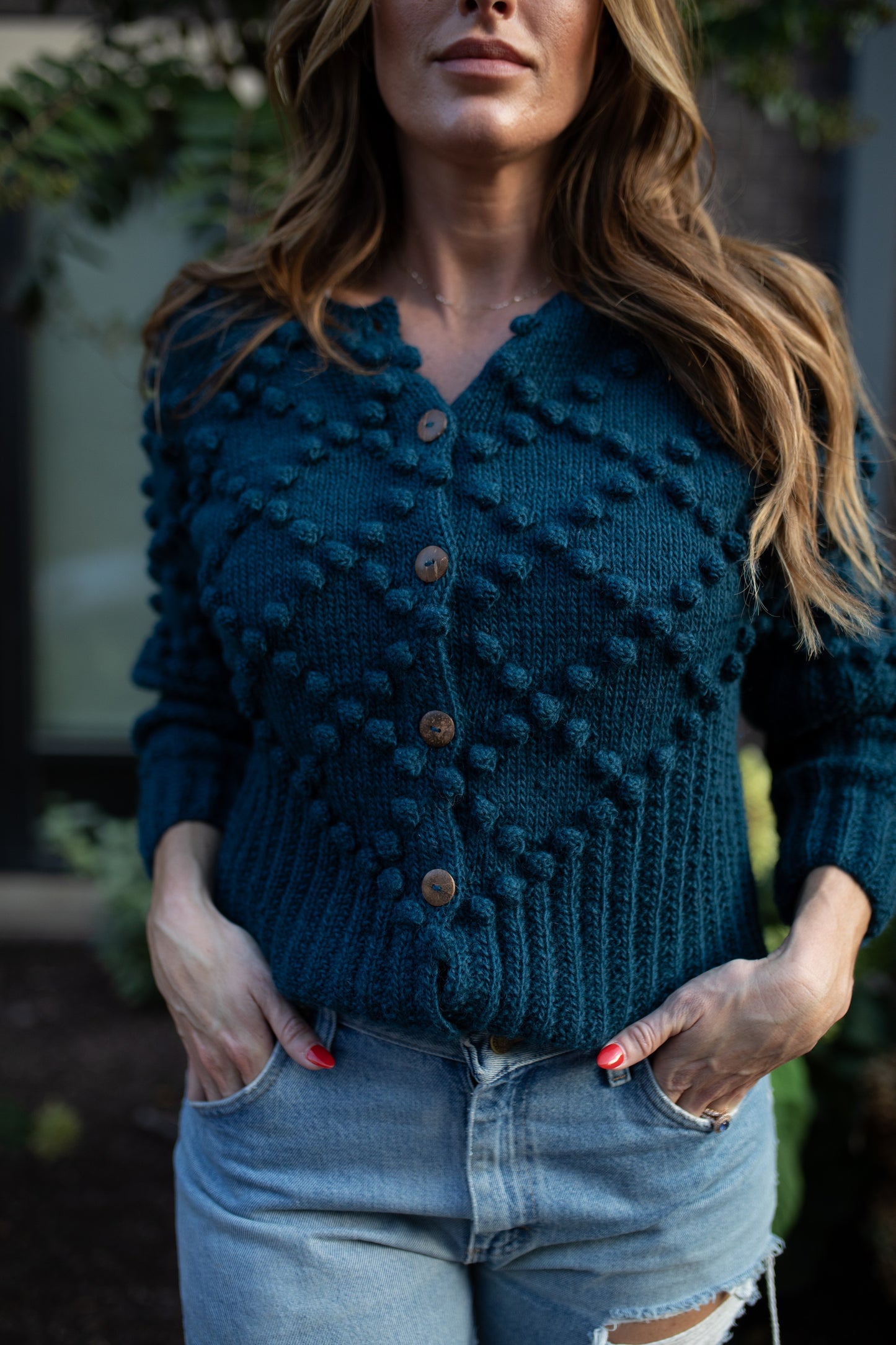 Hand Knit Nepali Wool Jill Sweater in Midnight Blue - Pre-Order 2/30