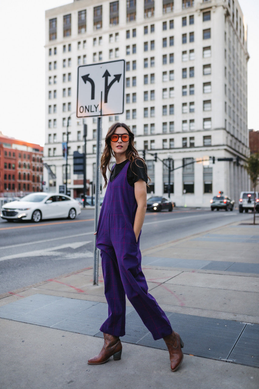 Charli Handwoven Cotton Jumper in Plum - Pre-Order 2/30