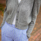 Katie Handwoven Cotton Separates - M Silver Cropped Pants