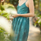 Silk Faro Dress in Green Made to Order