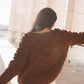 Hand Knit Nepali Wool Jill Sweater in Emerald Green Made to Order