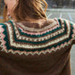Hand Knit Nepali Wool Florence Cardigan Sweater in Brown Made to Order