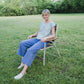 Katie Handwoven Cotton Separates - M Silver Cropped Pants