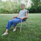 Katie Handwoven Cotton Separates - M Silver Cropped Pants