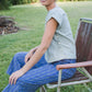 Katie Handwoven Cotton Separates - M Silver Cropped Pants