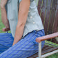 Katie Handwoven Cotton Separates - M Silver Cropped Pants