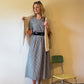 Eloise Handwoven Cotton Dress in Black and White Gingham - L Left