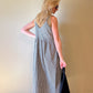 Linen Faro Dress in Black and White Handwoven Cotton Gingham