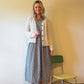 Eloise Handwoven Cotton Dress in Black and White Gingham - L Left