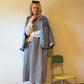 Eloise Handwoven Cotton Dress in Black and White Gingham - L Left
