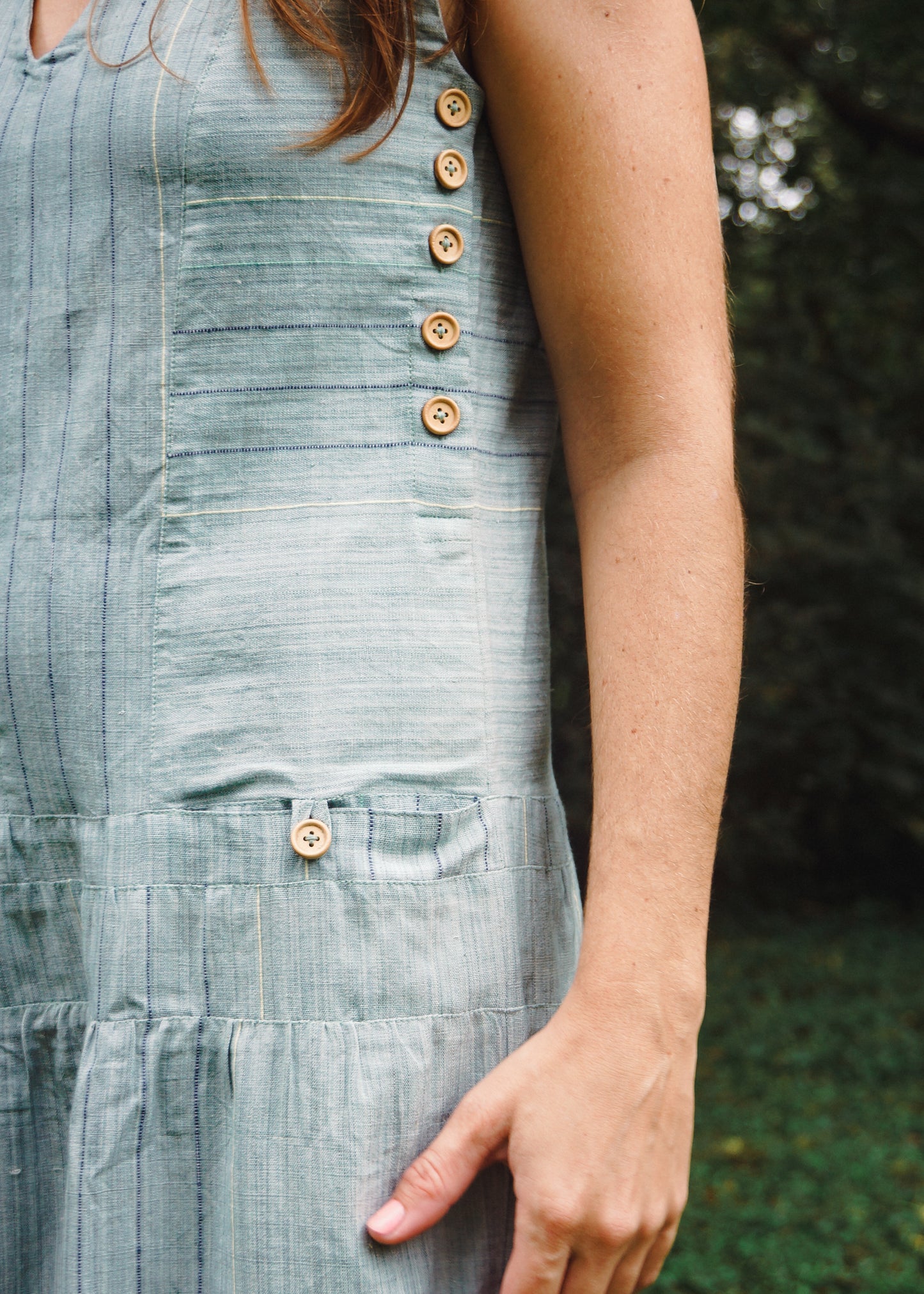 Handwoven Bina Dress in Cobalt Blue - Pre-Order 2/30